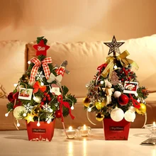 Nicro New Arrival Festival  Decoration Gift Ideas Desktop Ornament Table Supplies 50 CM Mini Christmas Tree with Led Lights