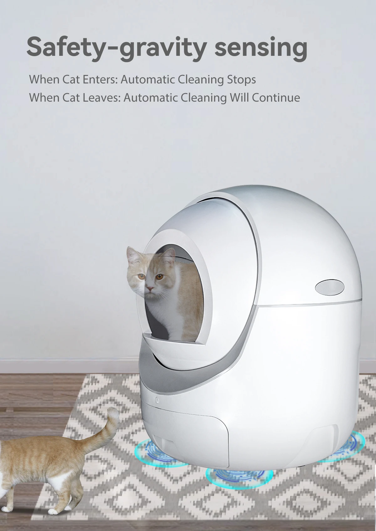 10l Automatic Cat Litter Box Self Cleaning Toilet Cat App Control Self