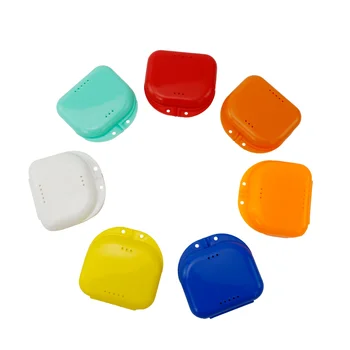 Partial Mouth Guard Container Denture Box Orthodontic Retainer Box Denture Box Dental Storage Case with Vent Holes Retainer Case