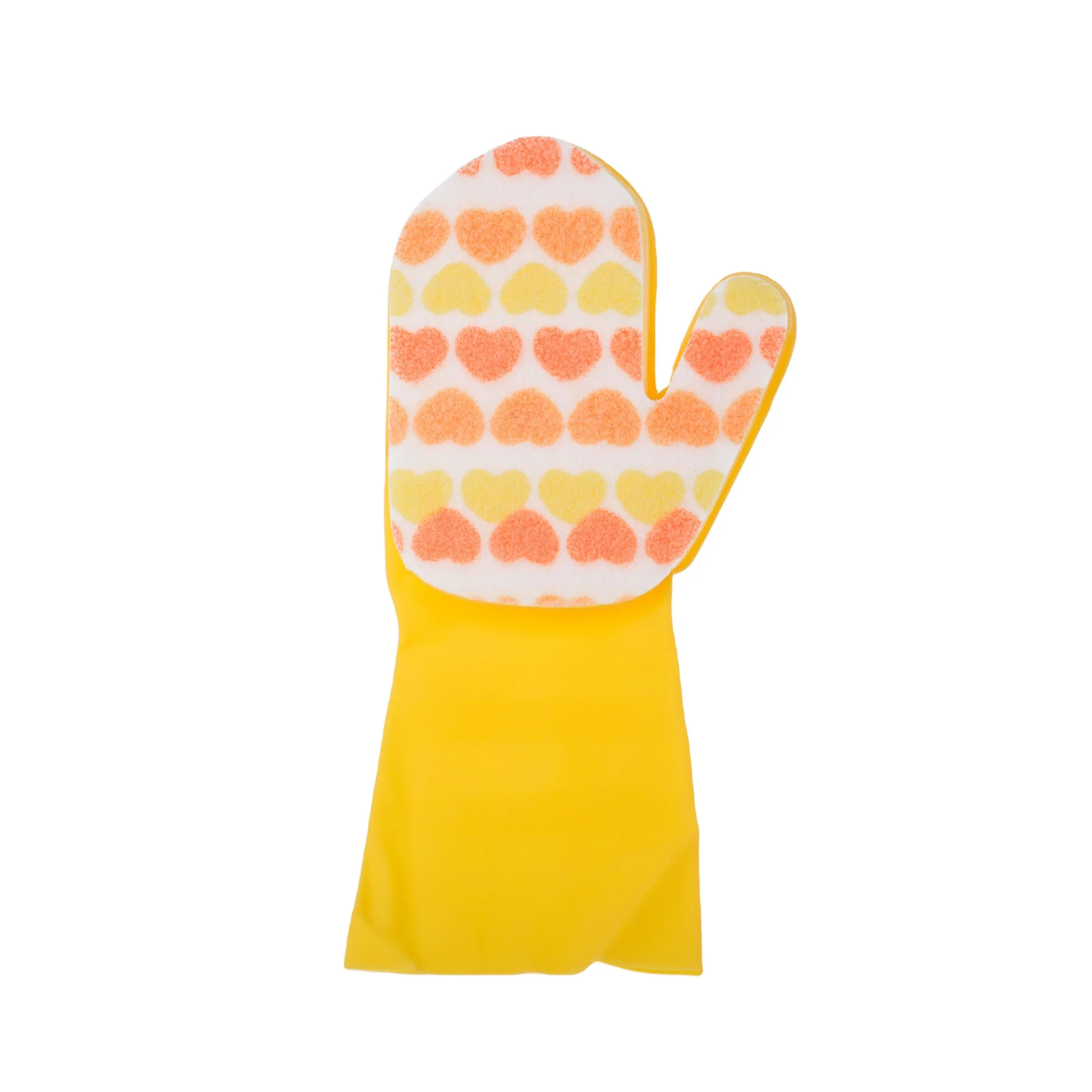 rubber gloves with sponge attached