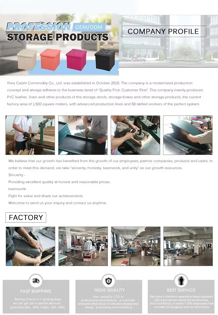 Modern Faxu Leather Folding Ottoman Storage Bench-Multifunctional Foldable Entryway Changing Shoes Stool Bedroom Furniture manufacture