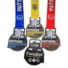 Silver Wholesale 3D Design Gold Silver Metal Marathon Race Sports Awards Medals Custom Medal With Ribbon