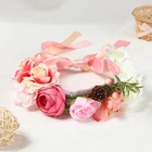 Headband Wedding Fashion Bridal Flower Headband Handmade Wreath Wedding Flower Headdress
