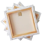 Cotton Canvas 40*40 Wholesale Art Cotton Linen Mixed Blank Artist Frame Stretched Canvas For Painting Canvas Set