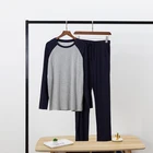 Sleepwear Custom Man Modal 2 Piece Pajamas Long Sleeve Loungewear Man's Sleepwear Set