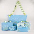 Bag Wholesale Ins Explosion Models Custom Logo Blue Smiley Face Towel Cloth Cosmetic Bag With Handle
