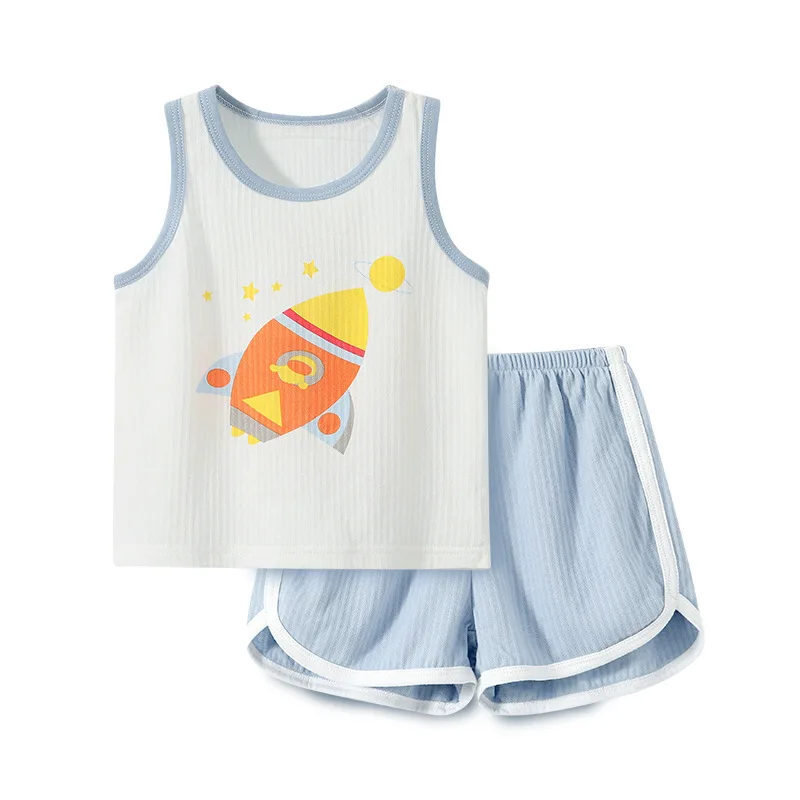 Baby Boys Clothing Sets cotton short sleeveless shirt pants baby clothing summer children clothes