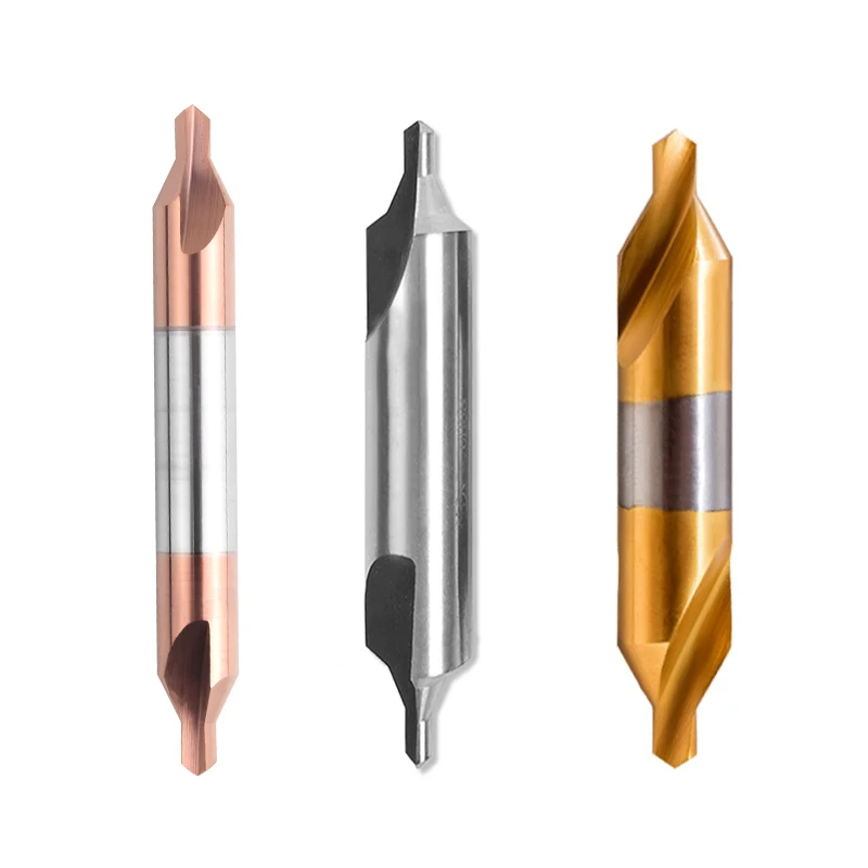 Carbide Cobalt Double Head Titanium Plating Center Drill for Metal Center Drill Center Bit supplier