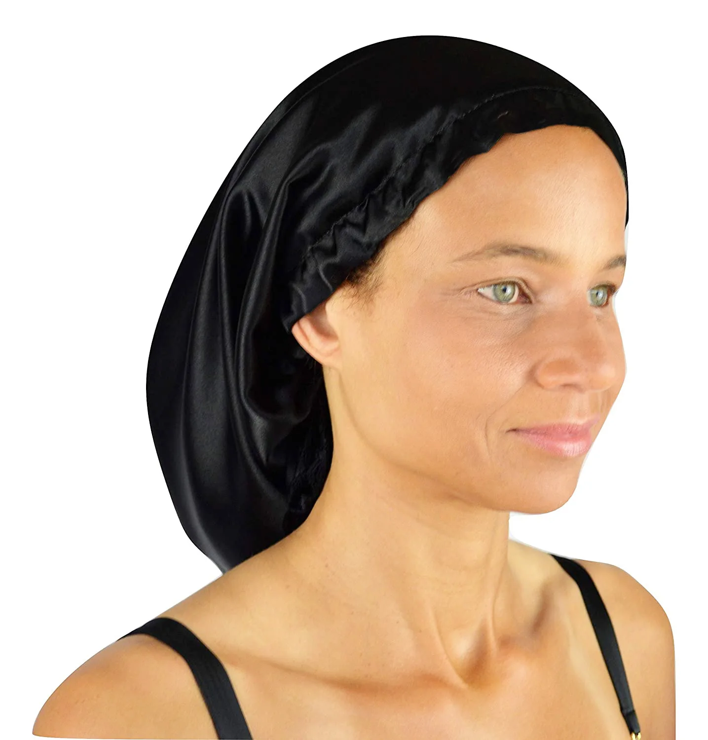 White Silk Sleeping Cap Bonnet 