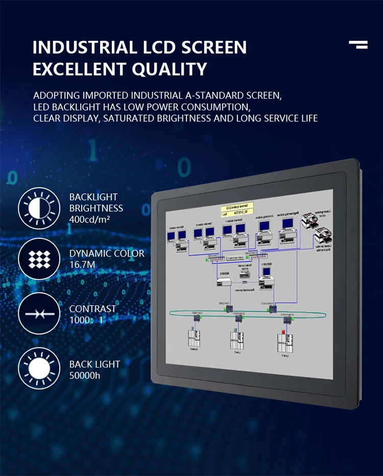 10.1 Inch Industrial Panel PC with 10-Point Capacitive Touch Waterproof and 24/7 Operation for Harsh Environments