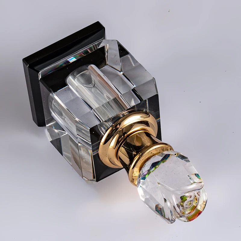 product latest design square flower cover luxurious and elegant glass empty bottle customizable 3ml crystal perfume bottle-7