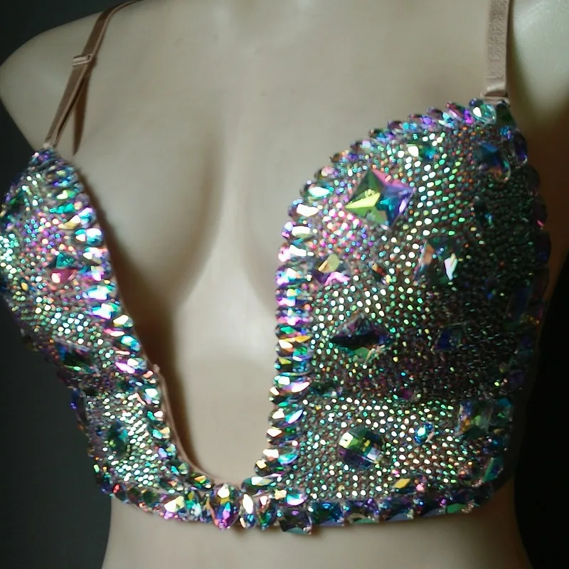 Stick On Crystals Nightclub Swimsuit Bikini New High End Nightclub