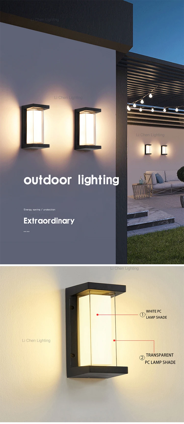 bd07 wall light for outdoor 18w 30w waterproof ip65 led ultra bright staircase courtyard entrance wall lamp-0