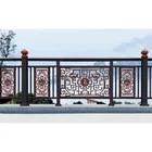 Wall Waterproof Coated Wall Boundary Steel Grills Fence / Aluminum Fence Design