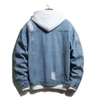 Men Coats Men's Denim Trucker Jacket Trendy Fashion Ripped Denim Male Streetwear Summer Jacket For Men Cowboy Coats