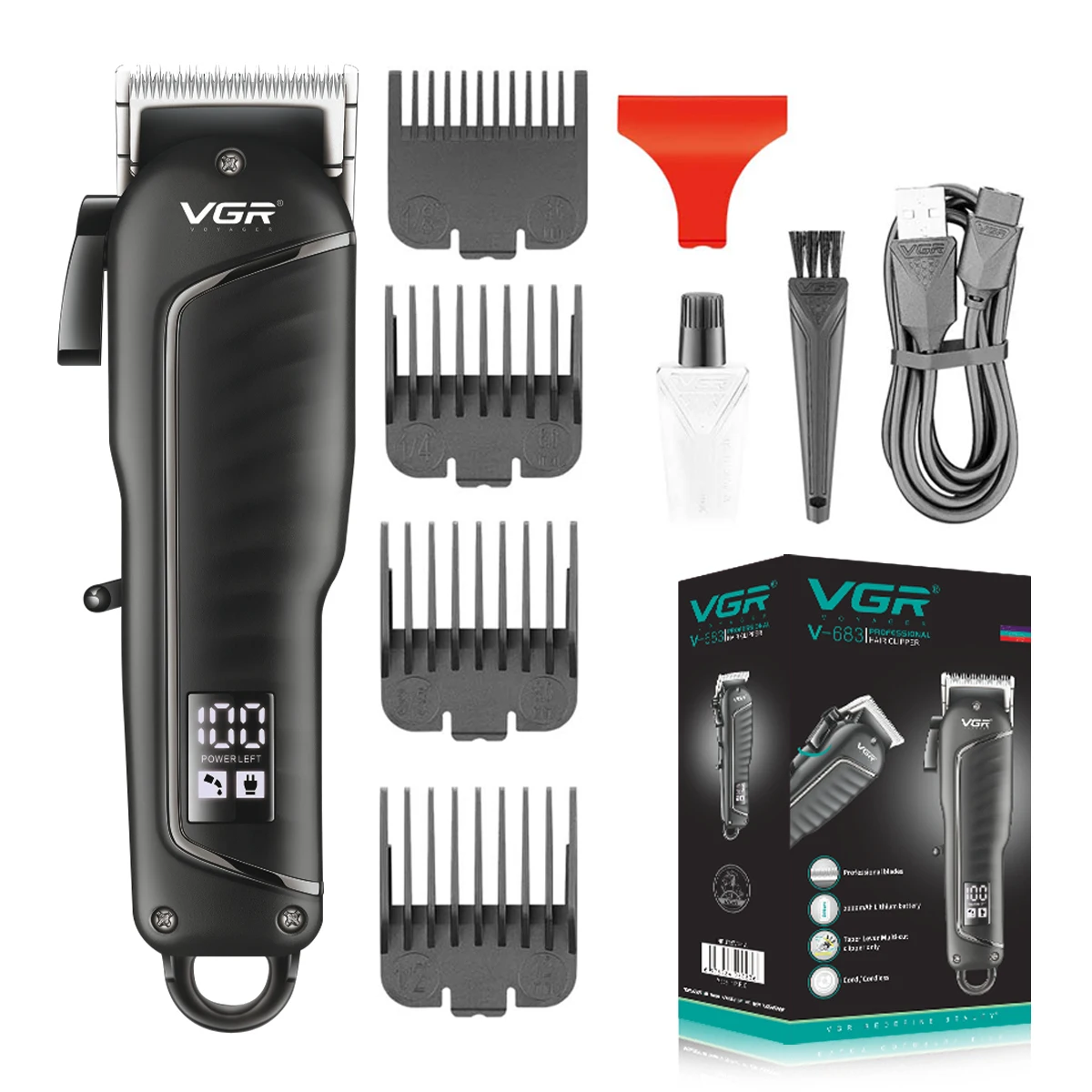 Vgr V-683 New Modle Professional Electric Hair Trimmer Cord And Cordless  Hair Clipper For Men Hair Cutting Machine - Buy Trimer Machine Professional  Hair Clipper,Hair Clippers Cutter,New Hair Clippers Product on 
