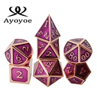 Set Game Dnd Dice Set Antique Copper Solid Metal Polyhedral DND Or RPG Dice Role Set Of 7 D4-D24 Sex Game Dice Set