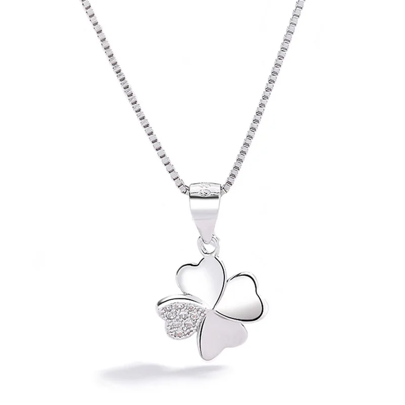 women's favorite s925 silver clover necklace