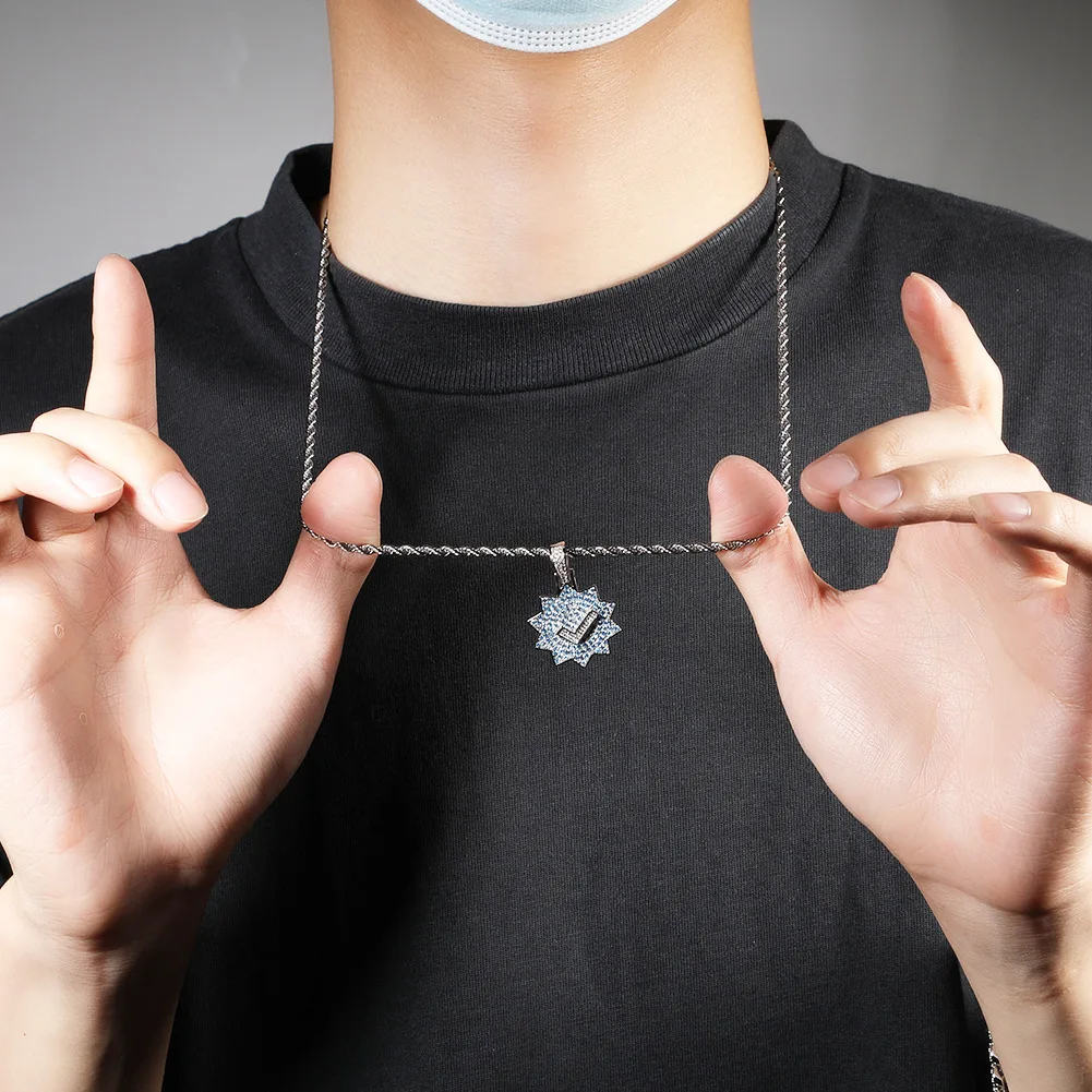 New Verified Check Blue Zircon Pendant 
