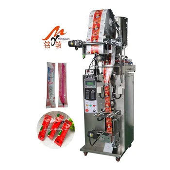 automatic liquid popsicle soap detergent honey stick milk paste water sachet pouch filling packing machine