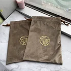 Velvet Bag Velvet Printed Velvet Bags Velvet Luxury Drawstring Bag With Gold Print Drawstring Velvet Bag Custom