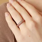 Pave Gold Rings Gemnel Handmade Pave Dome 18K Gold Crystal 925 Sterling Silver Rings Jewelry Women