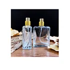 30ml 50ml Glass Perfume Bottle Wholesale Luxury 30ml 50ml 100ml Clear Empty Square Shaped Glass Spray Perfume Bottle