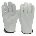 Skin Leather Gloves Glove White White A Grade Sheep Goat Skin Leather Gardening Welding Work Safety Gloves