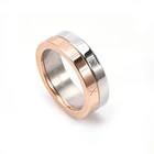 Rose Gold Ring Trendy Rings 2021 Rose Gold 316 Stainless Steel Trendy Fashion Women Diamond Rose Gold Ring Gold Jewelry