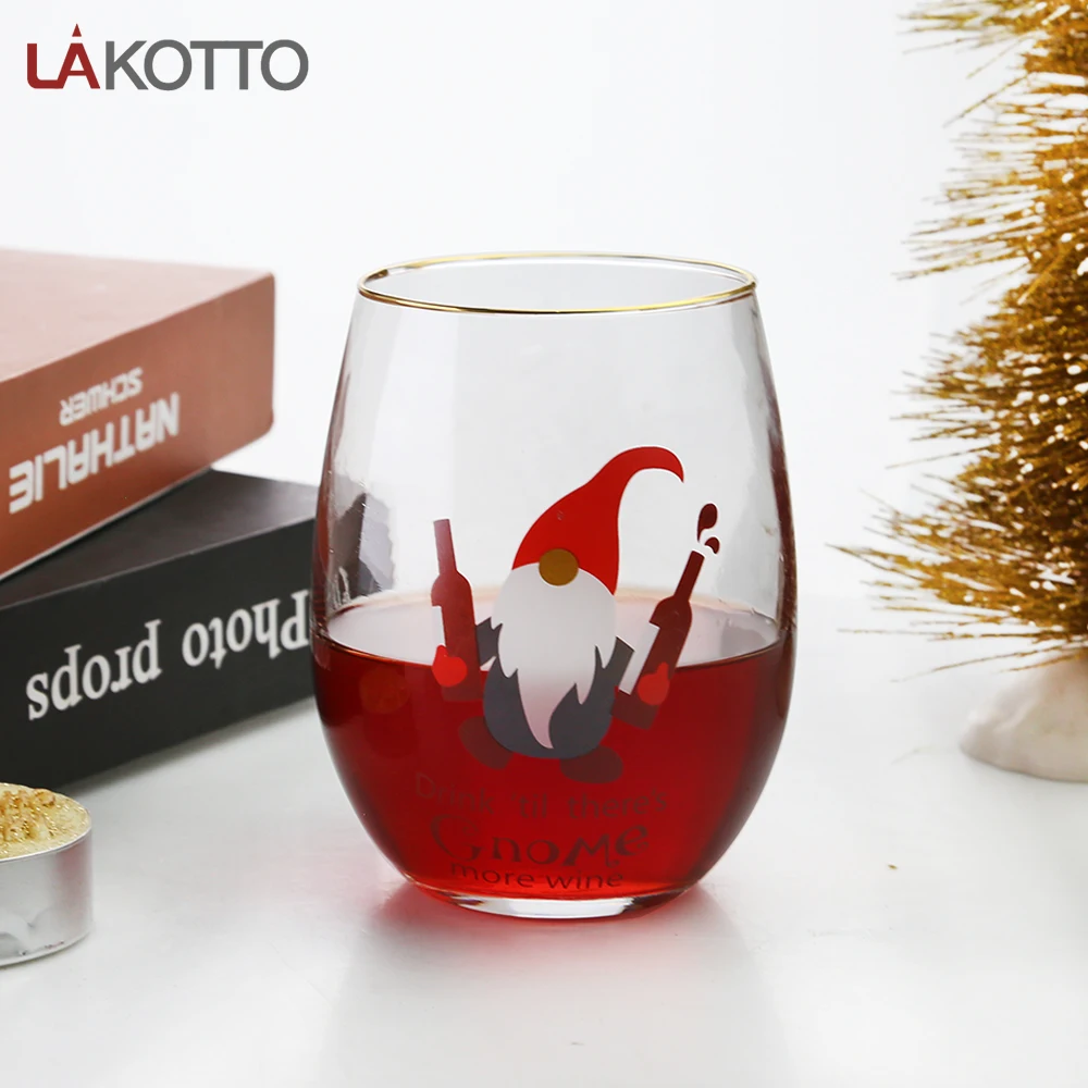 logo custom stemless wine glass personalized stemless wine glass set for wedding