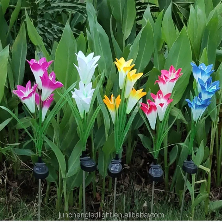 LED Solar Lily Flower Home Decorative Garden Decoration Lawn light