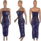Women's Women 2021 European And American Fashion Trend Sexy Casual Snake Skin Breast Wrapped Women's Dress