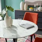 Dining Marble Dining Room Sets Nordic Marble Restaurant Black Round Living Dining Room Coffee Table Chair Set