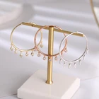 Hoop Earrings Earrings High-quality Retro Simple Zircon Pendant S925 Sterling Silver Geometric Hoop Earrings