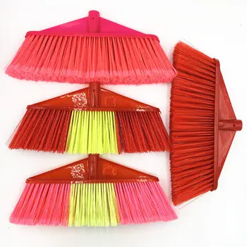 Factory Wholesale Durable Dormitory Broom Five Rows Thick PVC Wooden Stick Sanitation Quality School Upgrade Five Rows Thick