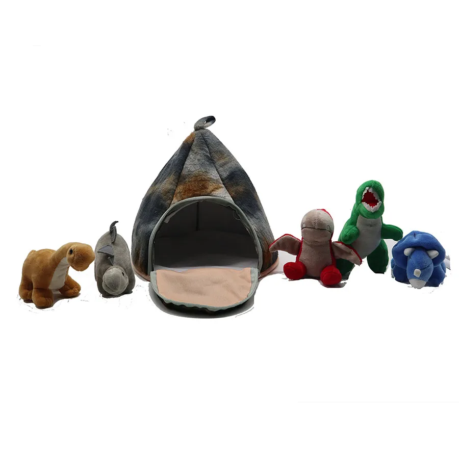 plush dinosaur volcano