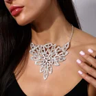 Heart Jewelry Heart 2021 New Fashion Women Rhinestone Crystal Heart Collar Choker Wedding Party Necklace Jewelry