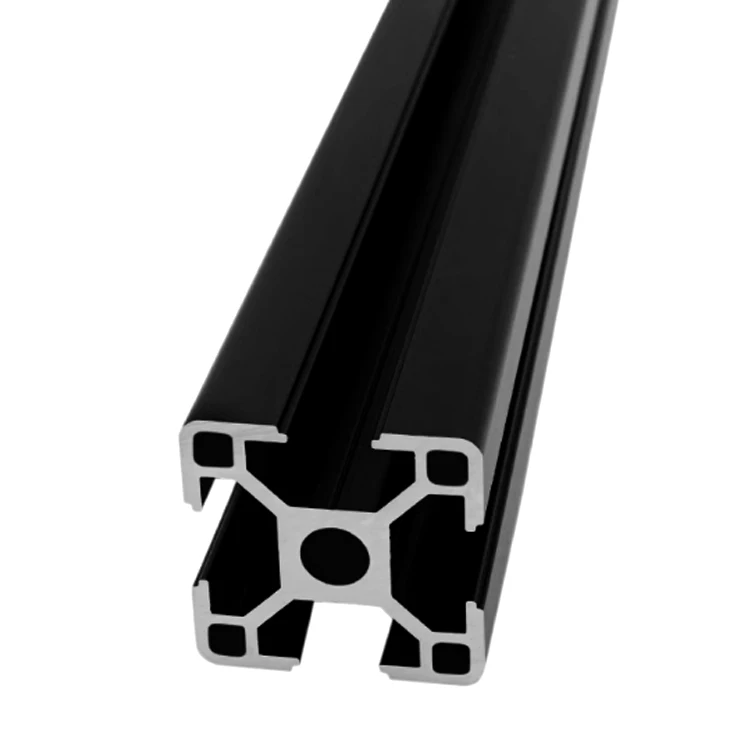 Industrial Extruded Aluminum Profile 3030C Oxidized Black Aluminum Profile 3030 Fish tank Aluminum Alloy Profile manufacture