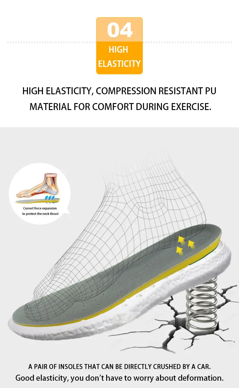 High Elastic Shock-Absorbing Sports Insoles for Men & Women High Elastic Shock-Absorbing Sports Insoles for Men & Women
