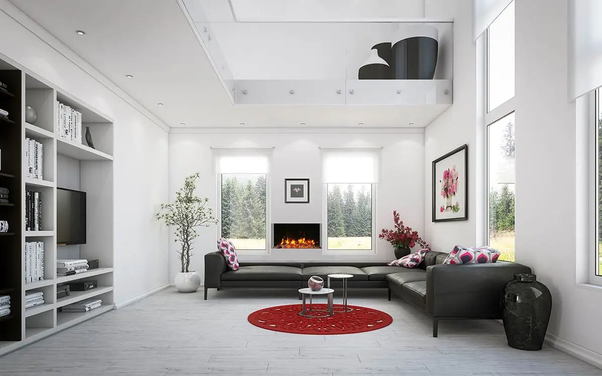 Electric Fireplace, 60-Inch, LED, 1500W, Wall - detail 8