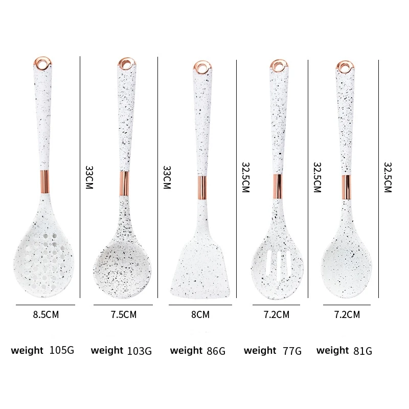 New Arrival Non Stick Cooking Tools Silicone Cooking Utensils Set  Luxury 7 Pieces Kitchen Cooking Tools