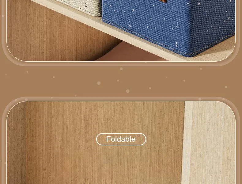 2024 New Closet Organizers for Clothes Storage Foldable Storage Boxes with Lids Fabric Clothes Organizer with Handle