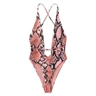 Swimsuit Julysand Women Factory Supplier Snake Skin 1 Piece Swimsuit Swimming Costumes For Ladies Woman Swim Suites