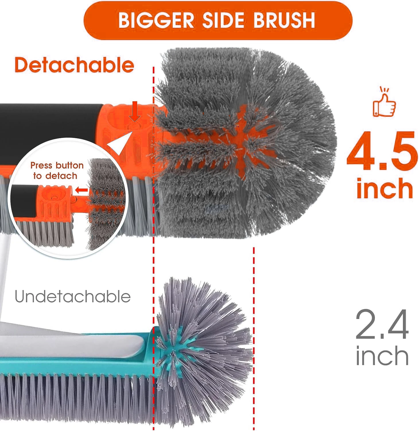 360 Pool Brush Head Corner Brush Round Ends With Cobweb duster Round
