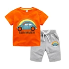 Children Set Shorts Sets 2021 High Quality Summer Children Simple Clothes Set Kids Cotton T-shirt And Shorts Sets