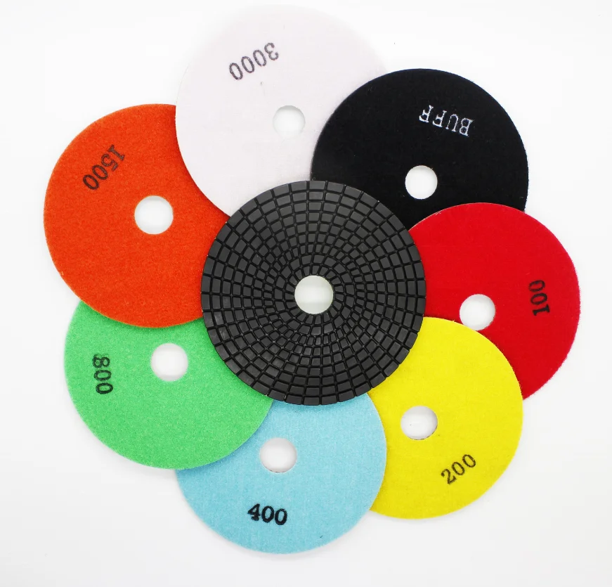 Chinese Wet Or Dry Resin Diamond Polishing Pad For Marble And Granite