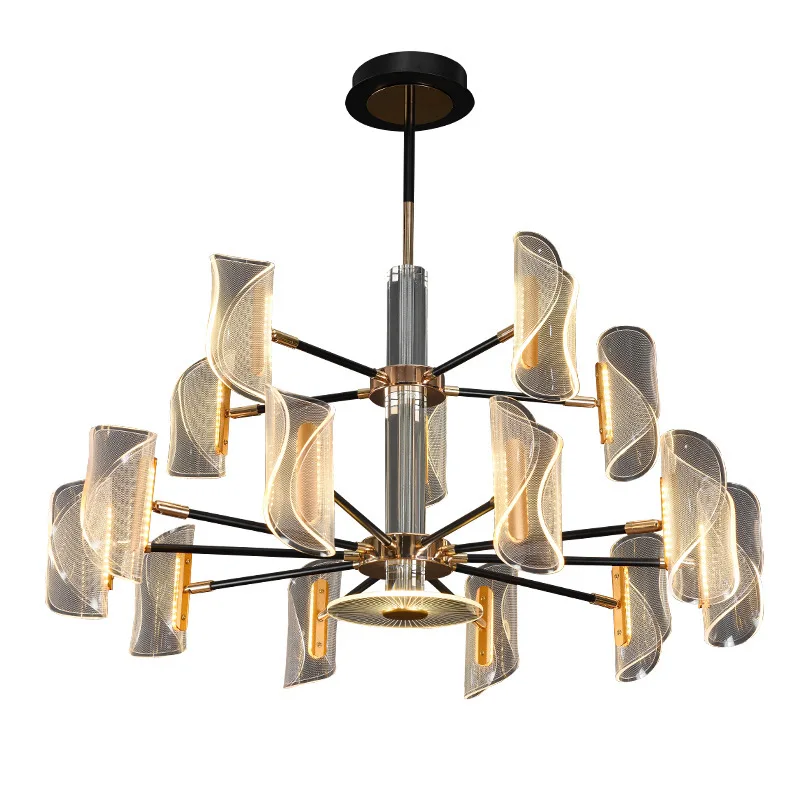 Modern italian indoor Hotel house kitchen Lobby dining room Chandelier interior iron Light pendant lamp