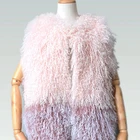 Vest Leather Smooth Comfortable Fur Vest Reversibel Vintage Fur Vest Women's Luxury Leather Vest Fur