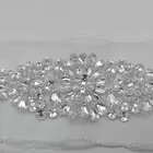 Applique Applique For Dresses Crystal Rhinestone Handmade Beading Belt Waist Applique For Wedding Dress