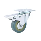 Gray Rubber Wheel Rubber Caster Rubber Wheel 100mm Hotel Table Gray Rubber Caster Wheel